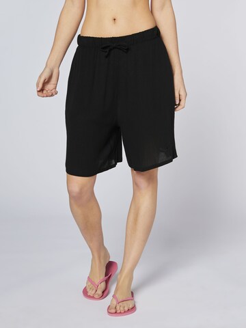 CHIEMSEE Loose fit Pants ' mit luftig-leichter Qualität ' in Black