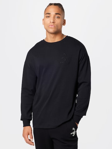 VIERVIER Longsleeve 'Luca' in Schwarz