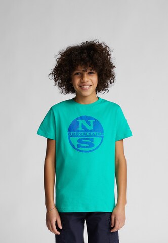 North Sails Baumwoll Jersey-T-Shirt in Grün: predná strana