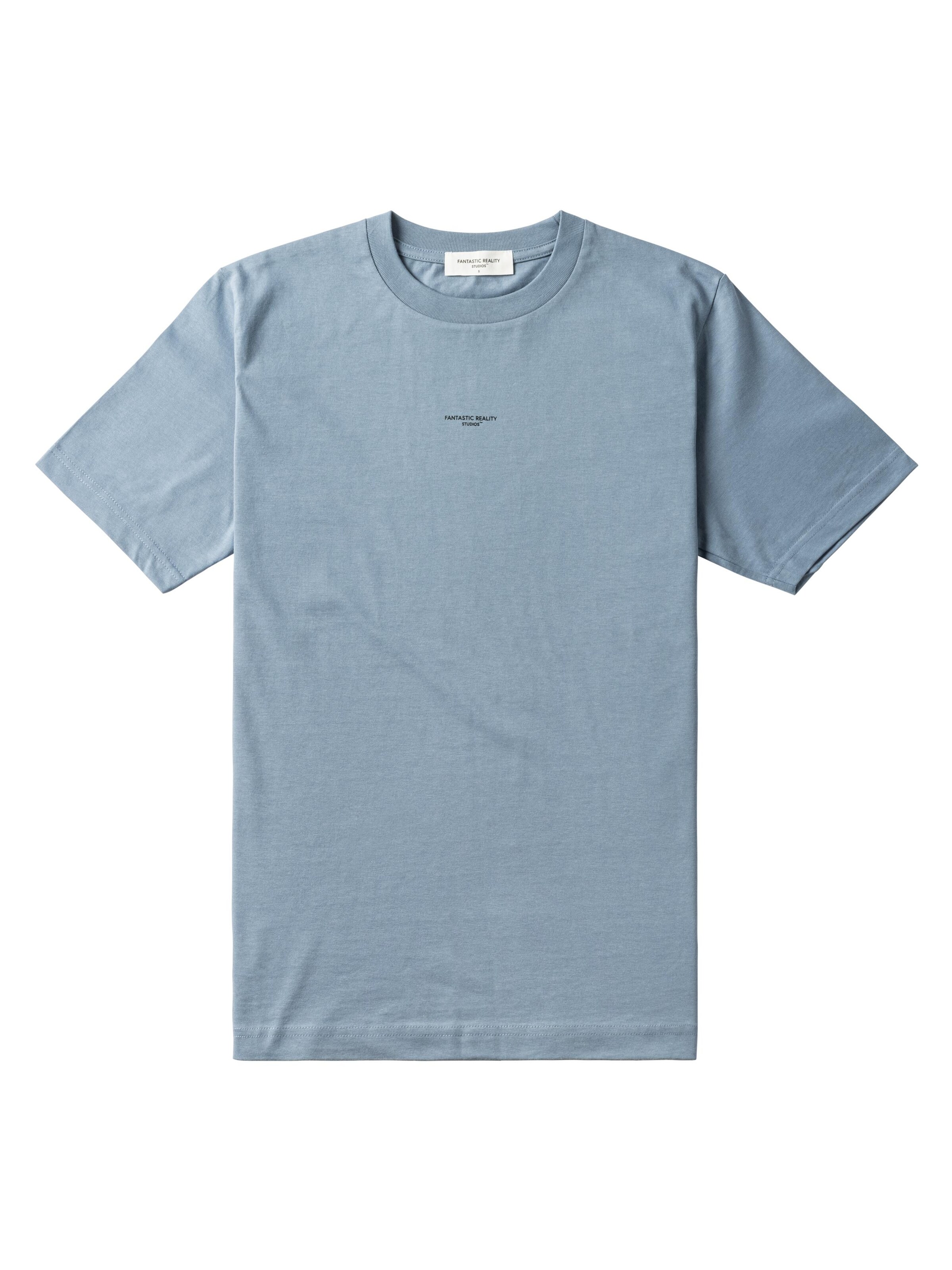 FANTASTIC REALITY STUDIOS Shirt 'MINI LOGO BOXY FIT – Bio-Baumwolle'‌‌‌‌‌‌ in Blau: Vorderseite