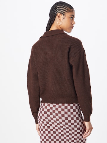 PIECES Pullover 'Noa' in Braun