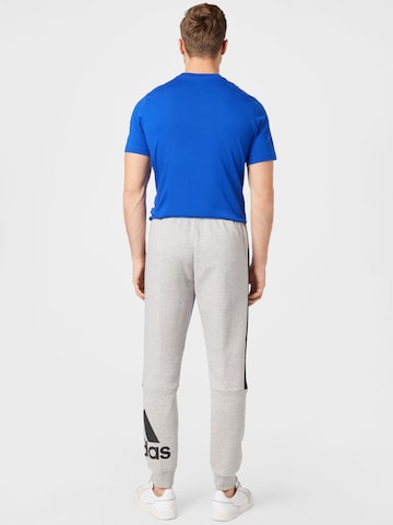 ADIDAS SPORTSWEAR Tapered Urheiluhousut 'Essentials Colorblock Fleece' värissä harmaa