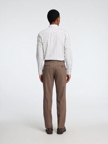 SELECTED HOMME Slim fit Trousers with creases 'SLHNeil' in Green