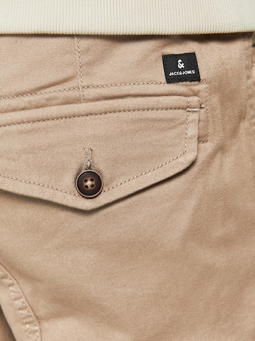 Jack & Jones Junior Zúžený Kalhoty 'Paul' – hnědá