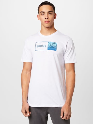Hurley - Camiseta funcional 'SUNBOX' en blanco: frente