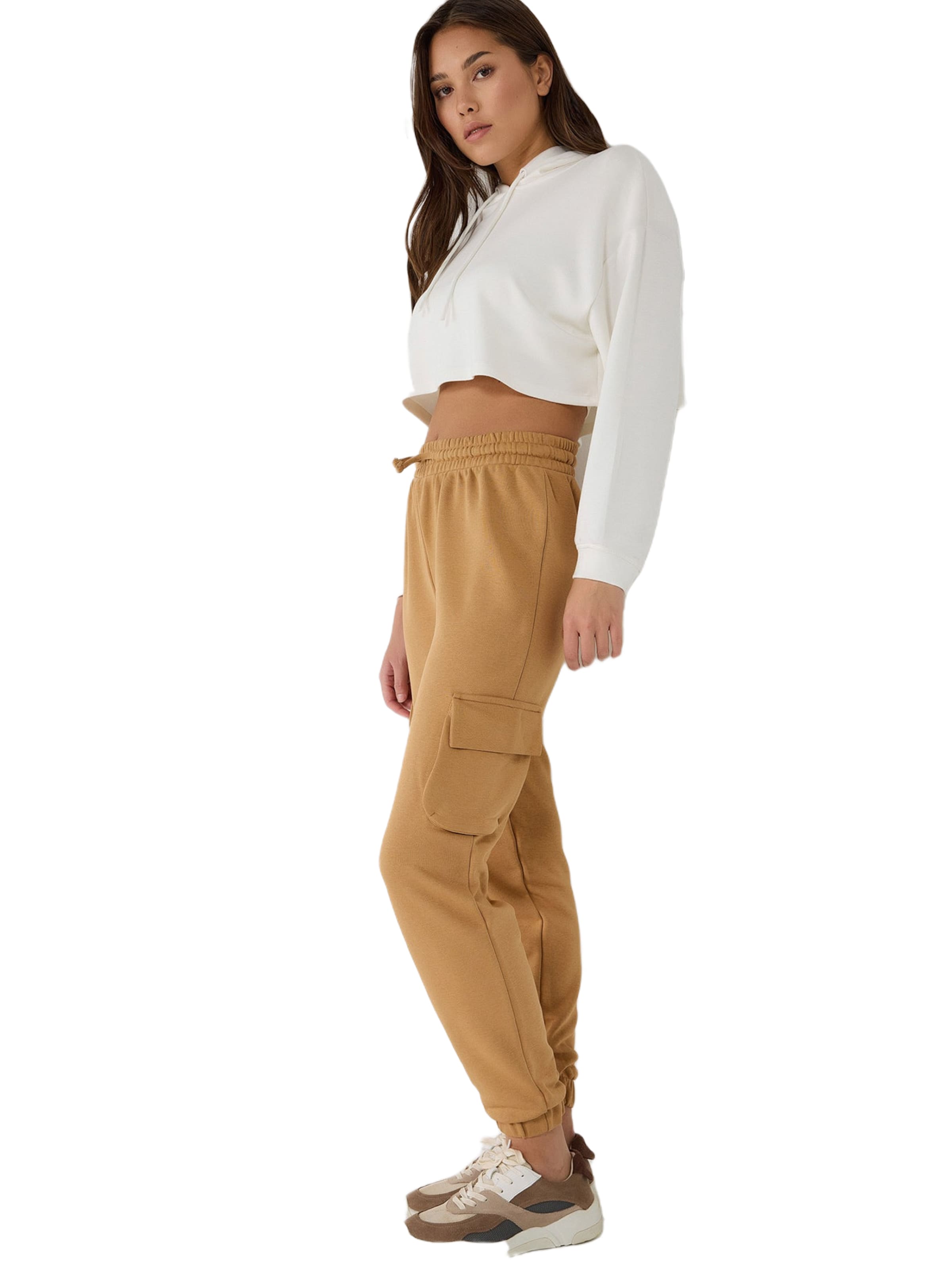 No Matter What Tapered Cargobroek in Geel