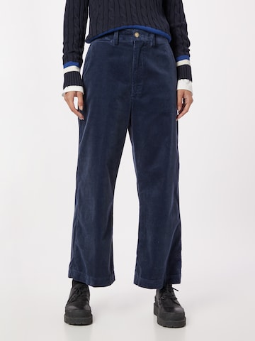 Polo Ralph Lauren Wide leg Παντελόνι σε μπλε: μπροστά