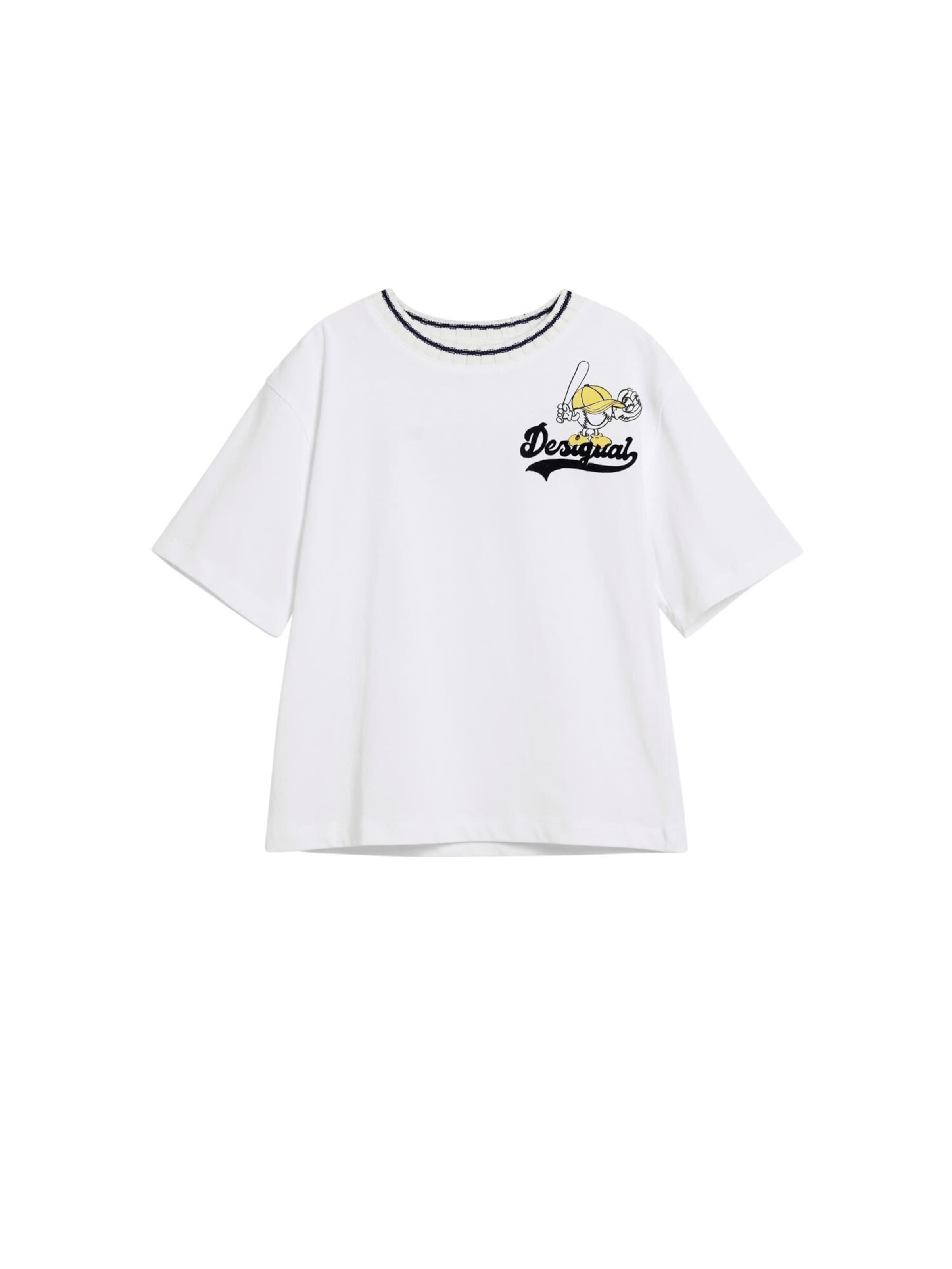 Desigual Shirt 'Baseball' in White: front
