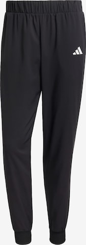 ADIDAS PERFORMANCE Tapered Workout Pants 'Walk-On' in Black: front