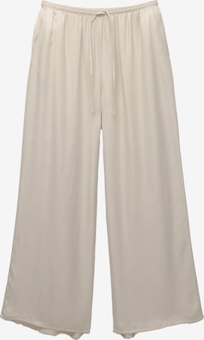 Wide leg Pantaloni di Pull&Bear in beige: frontale