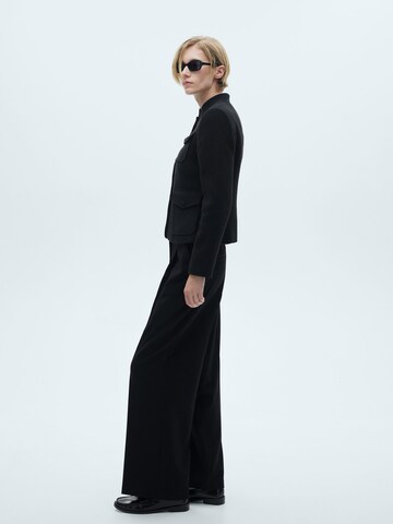 MANGO Wide leg Trousers with creases 'Gera' in Black