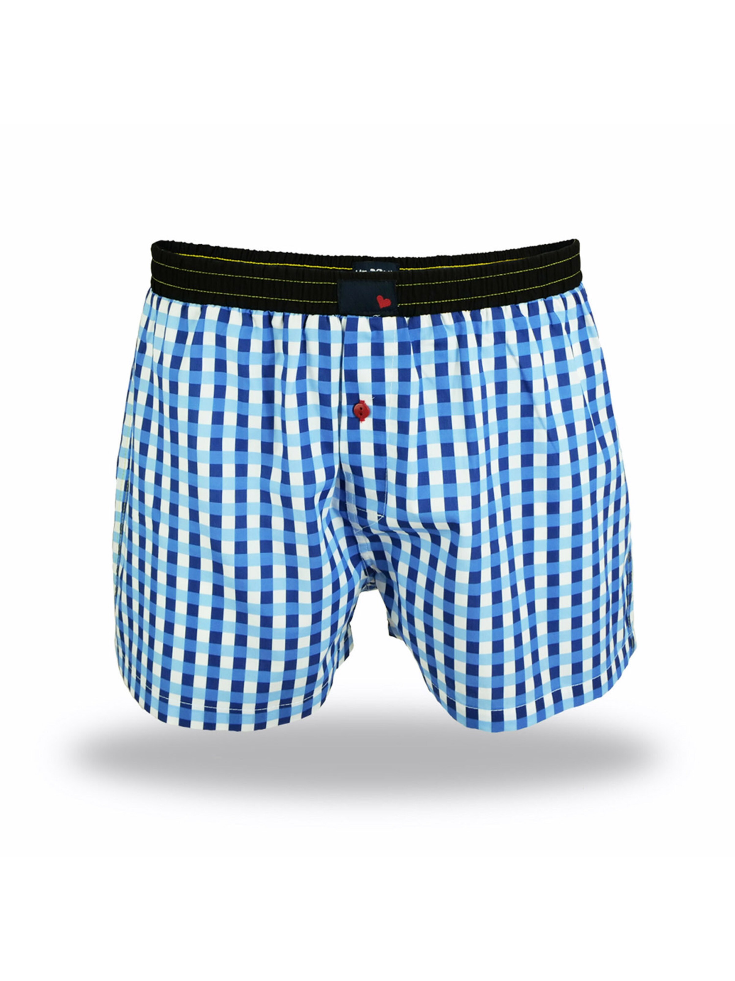 UNABUX Boxer ' Prints ' in Blau: Vorderseite