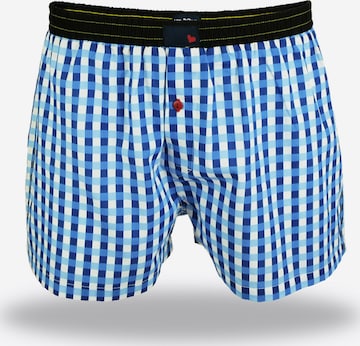 UNABUX Boxer ' Prints ' in Blau: Vorderseite