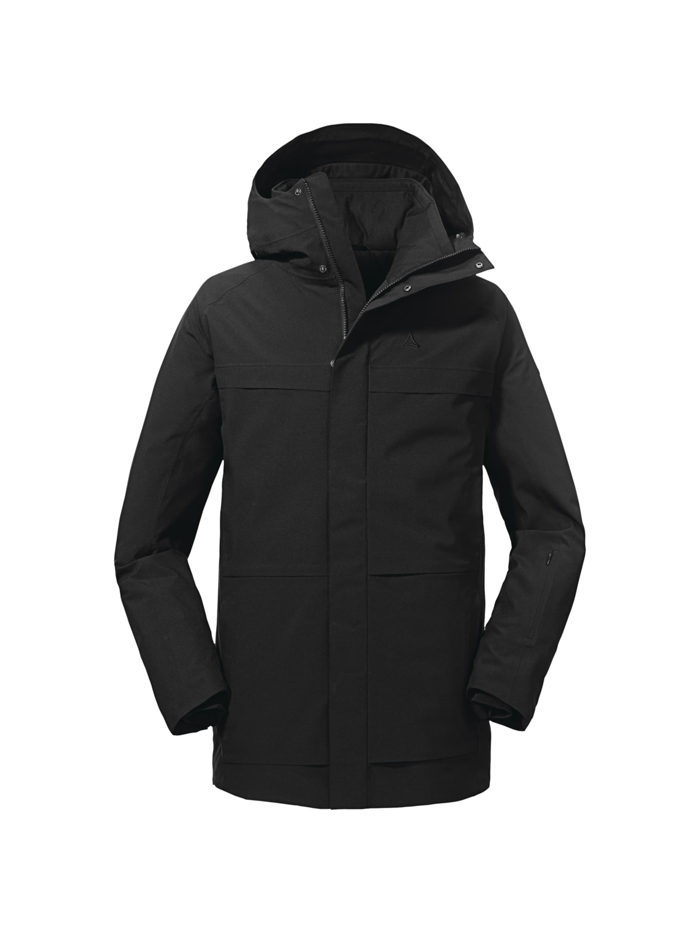 Parka di mezza stagione 'Shoredrive' di Schöffel in nero: frontale