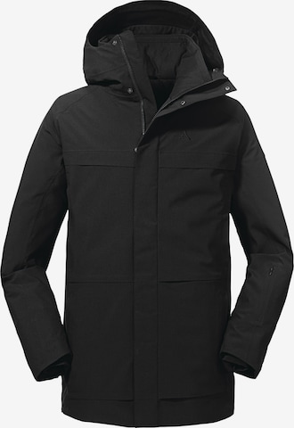 Parka di mezza stagione 'Shoredrive' di Schöffel in nero: frontale