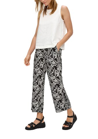 s.Oliver Wide leg Broek in Zwart