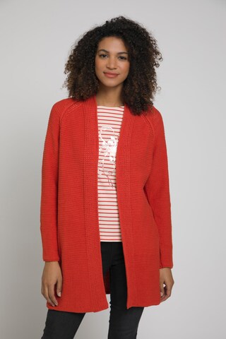 Gina Laura Knit Cardigan in Red: front