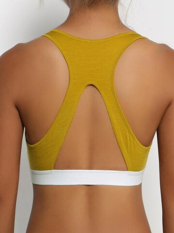 Classique Soutien-gorge de sport 'Merino Wool Sports Bra' Jelenew en jaune