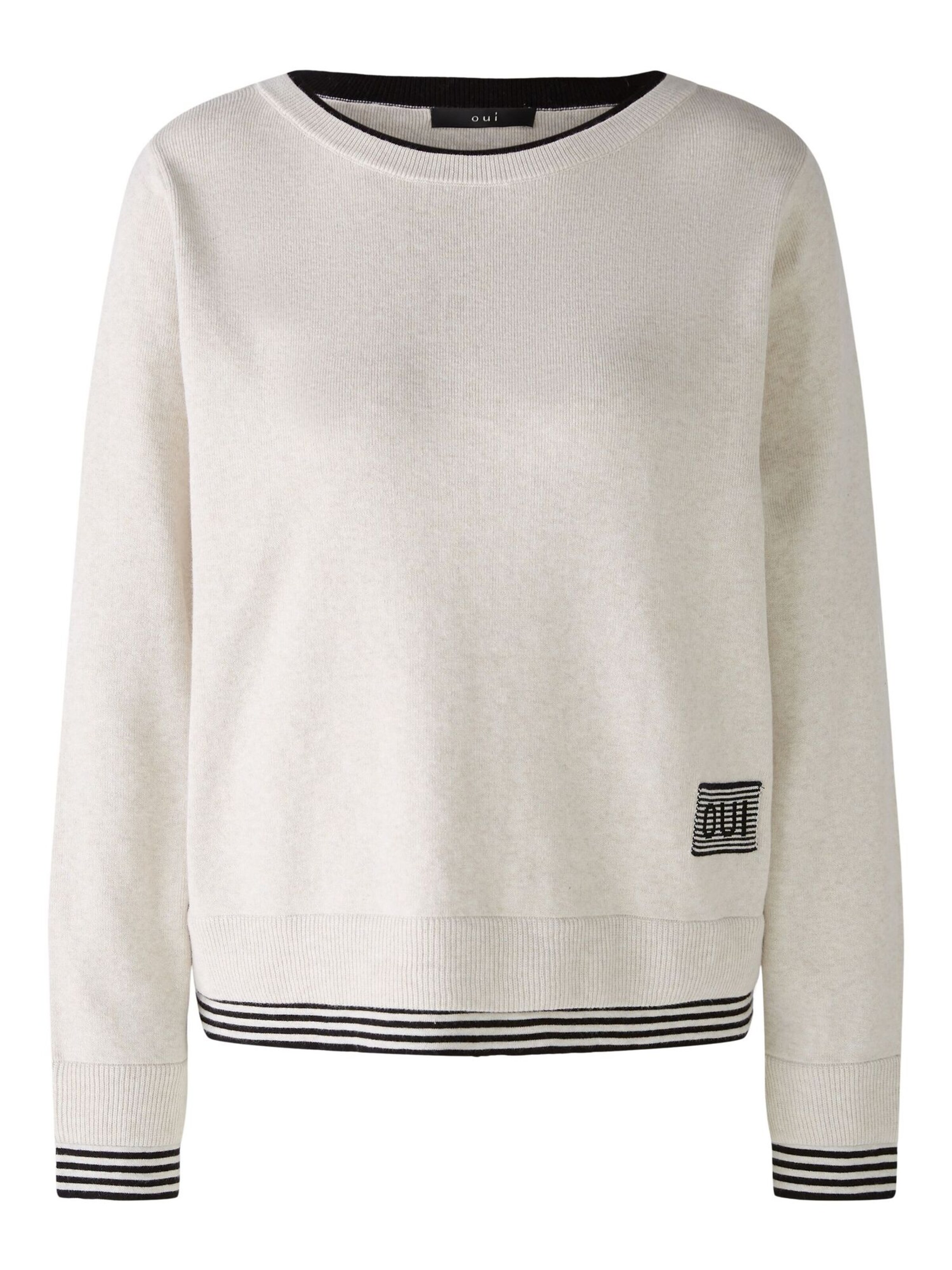 OUI Pullover 'LEEZA' in Weiß: Vorderseite