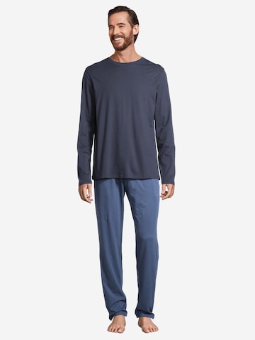 SCHIESSER Pyjama lang 'Night & Home' in Blau
