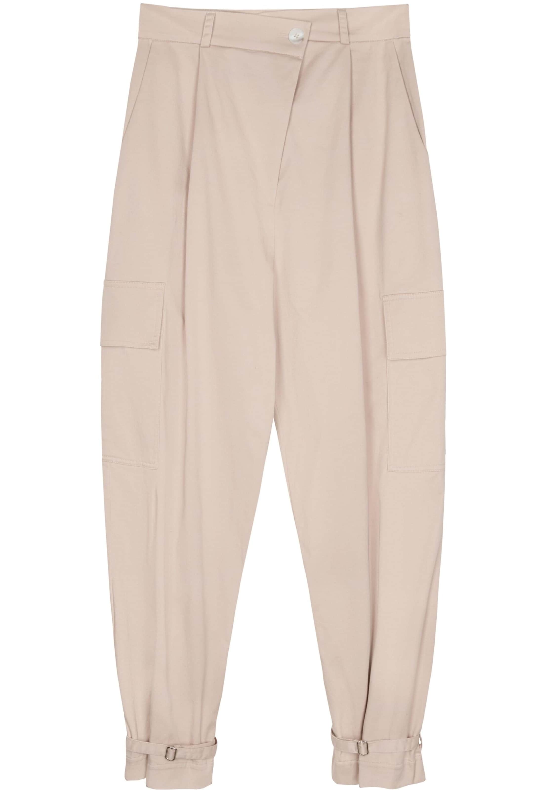 OH APRIL Pantalon cargo en beige, Vue avec produit