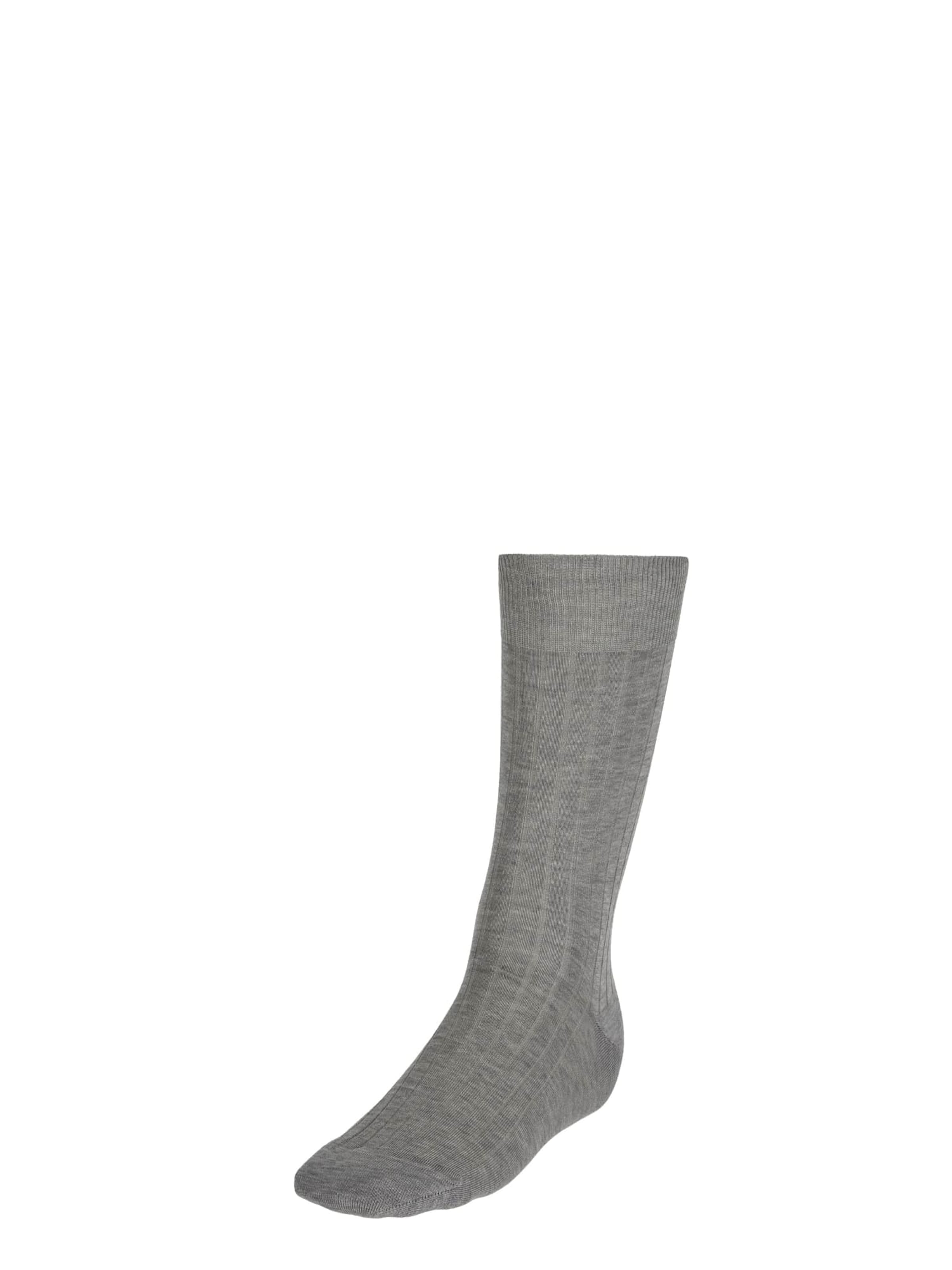 Boggi Milano - Calcetines 'Lisle' en gris: frente