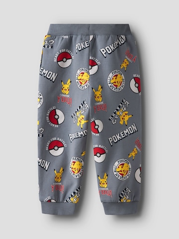 Tapered Pantaloni 'Pokémon' di NAME IT in grigio