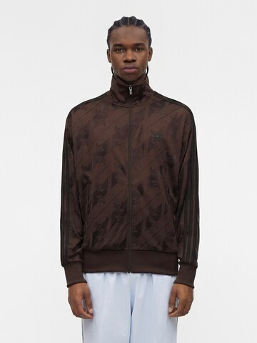 ADIDAS ORIGINALS - Sudadera con cremallera 'Firebird' en marrón: frente