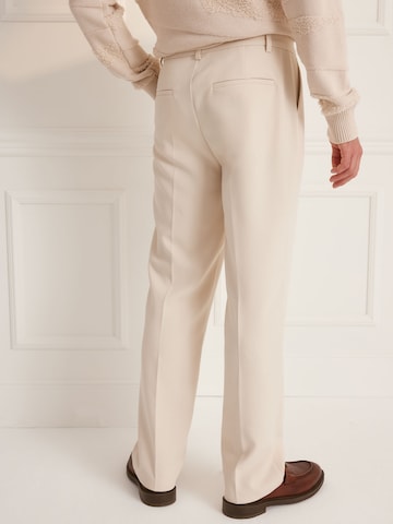 Guido Maria Kretschmer Men Regular Trousers with creases 'Julius ' in Beige