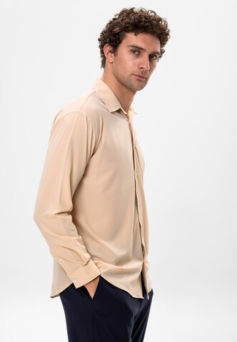 Antioch Slim fit Button Up Shirt in Beige