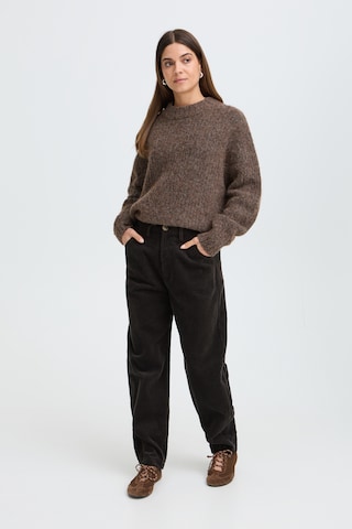 Baggy Pantalon Pulz en marron : devant