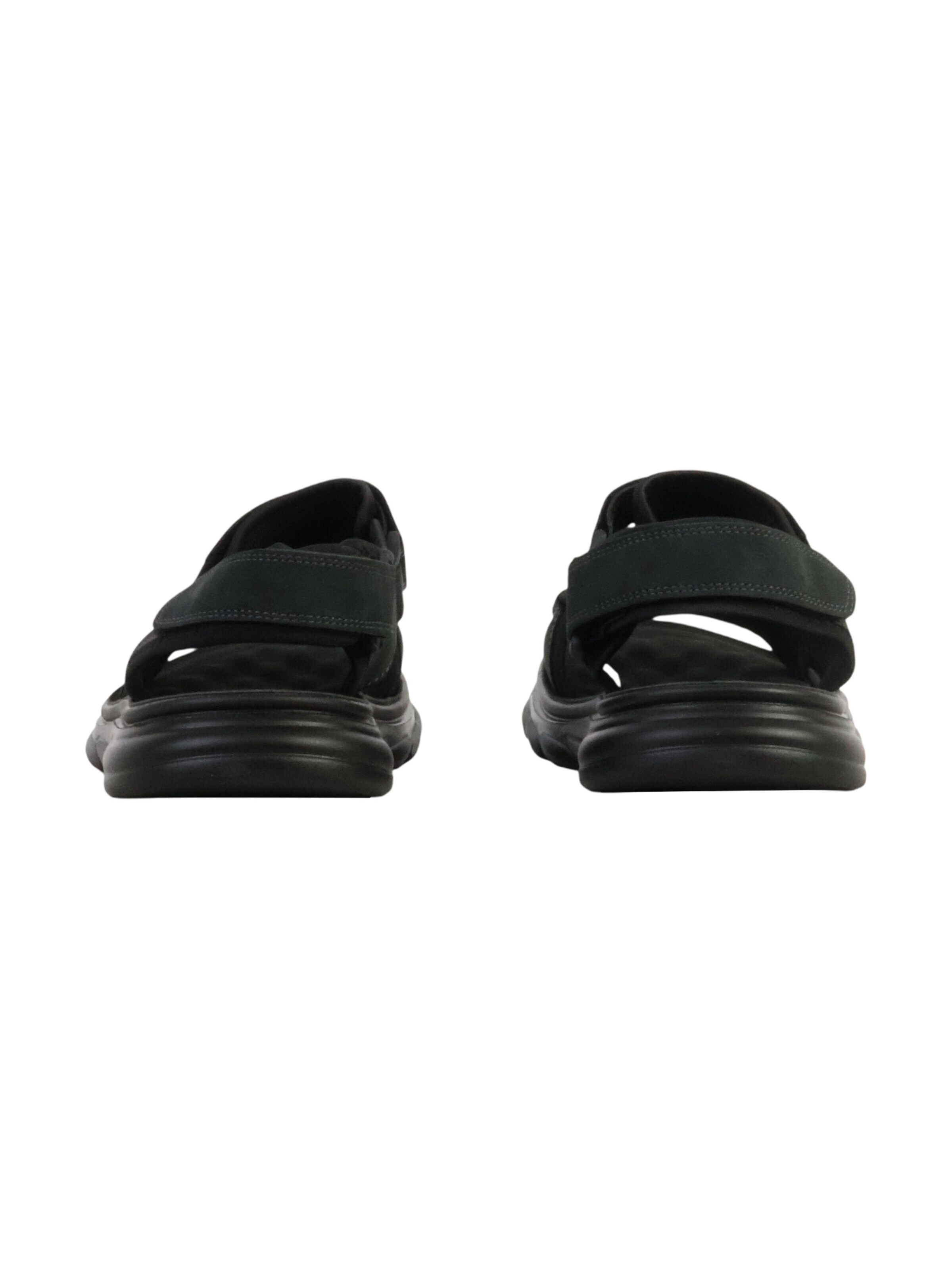 Sandales 'Flache Sandalen mit Klettverschluss' Elong en noir