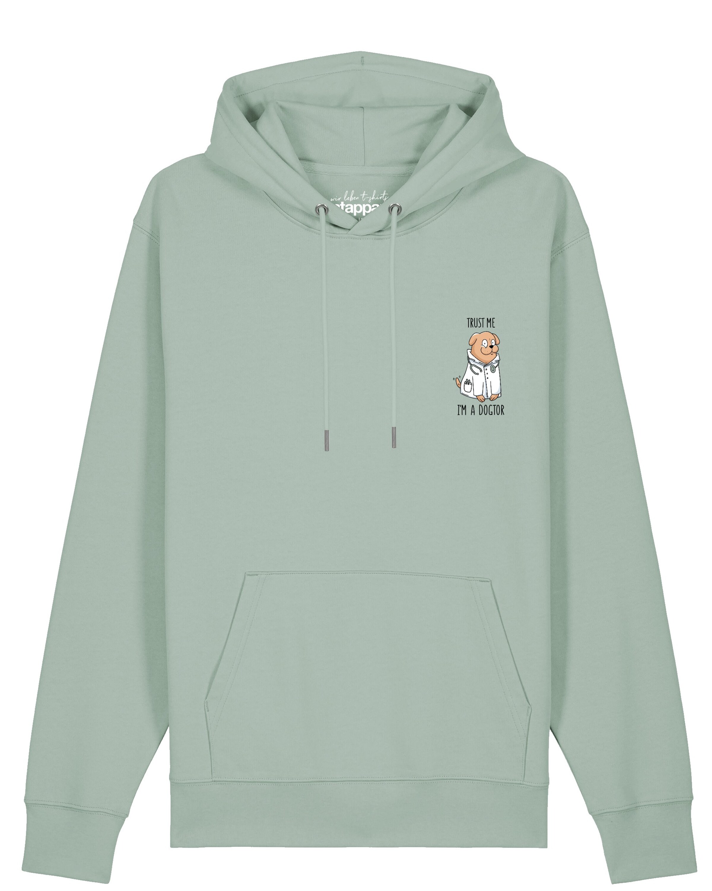 Sweat-shirt 'Dogtor' Watapparel en vert : devant
