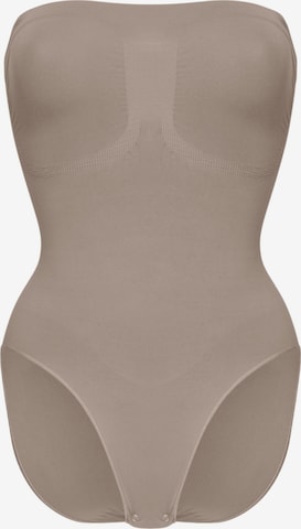 cfab (formerly creamy fabrics) Shapingbody 'Trägerloser Bodysuit Sculpting Shapewear mit Slip' i grå: framsida