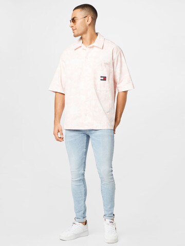 Tommy Jeans Regular Fit Hemd in Pink