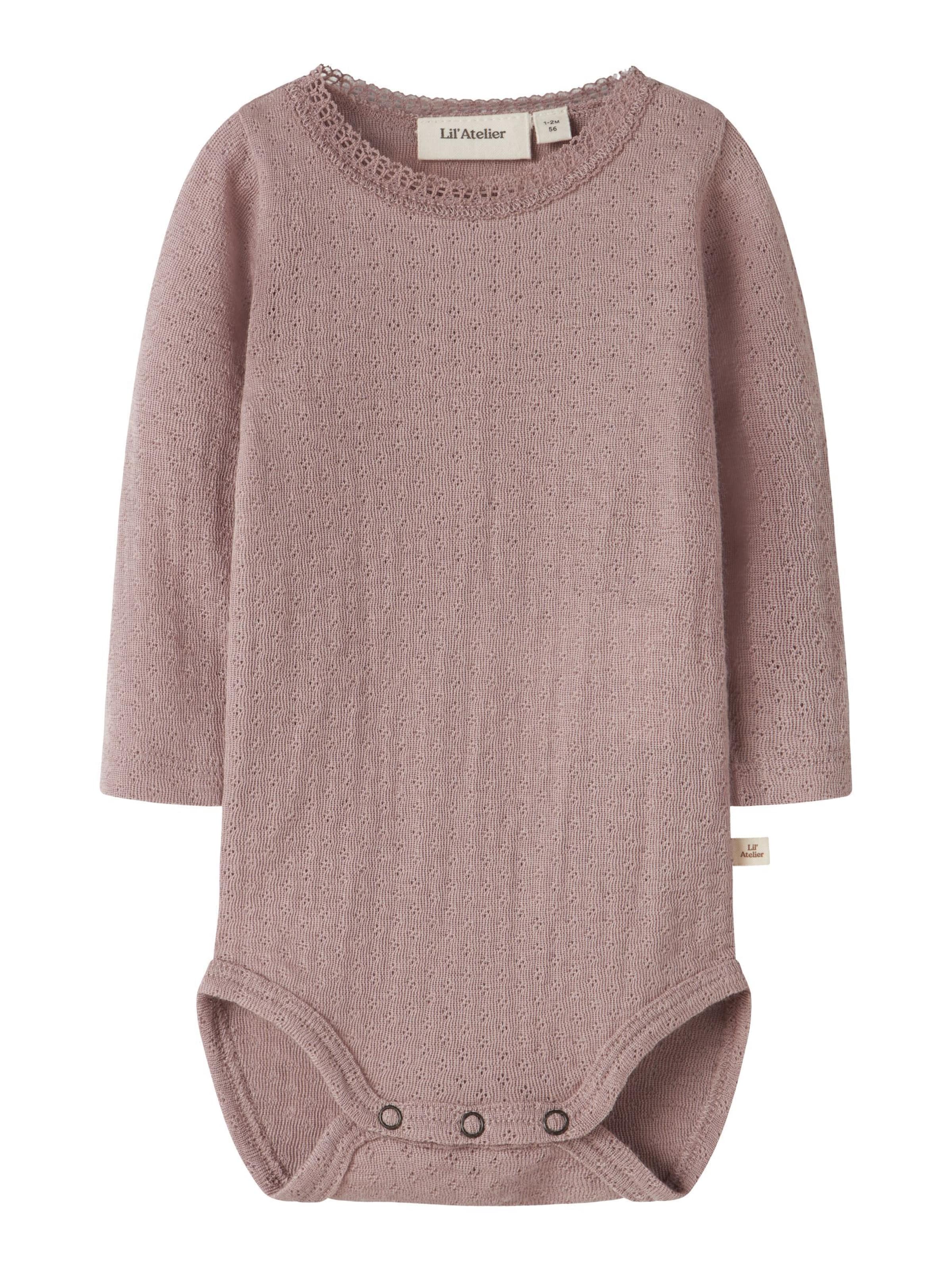 Lil'Atelier - Pijama entero/body en rosa: frente