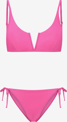 Bikini 'Leah - Scoop' Shiwi en rose : devant