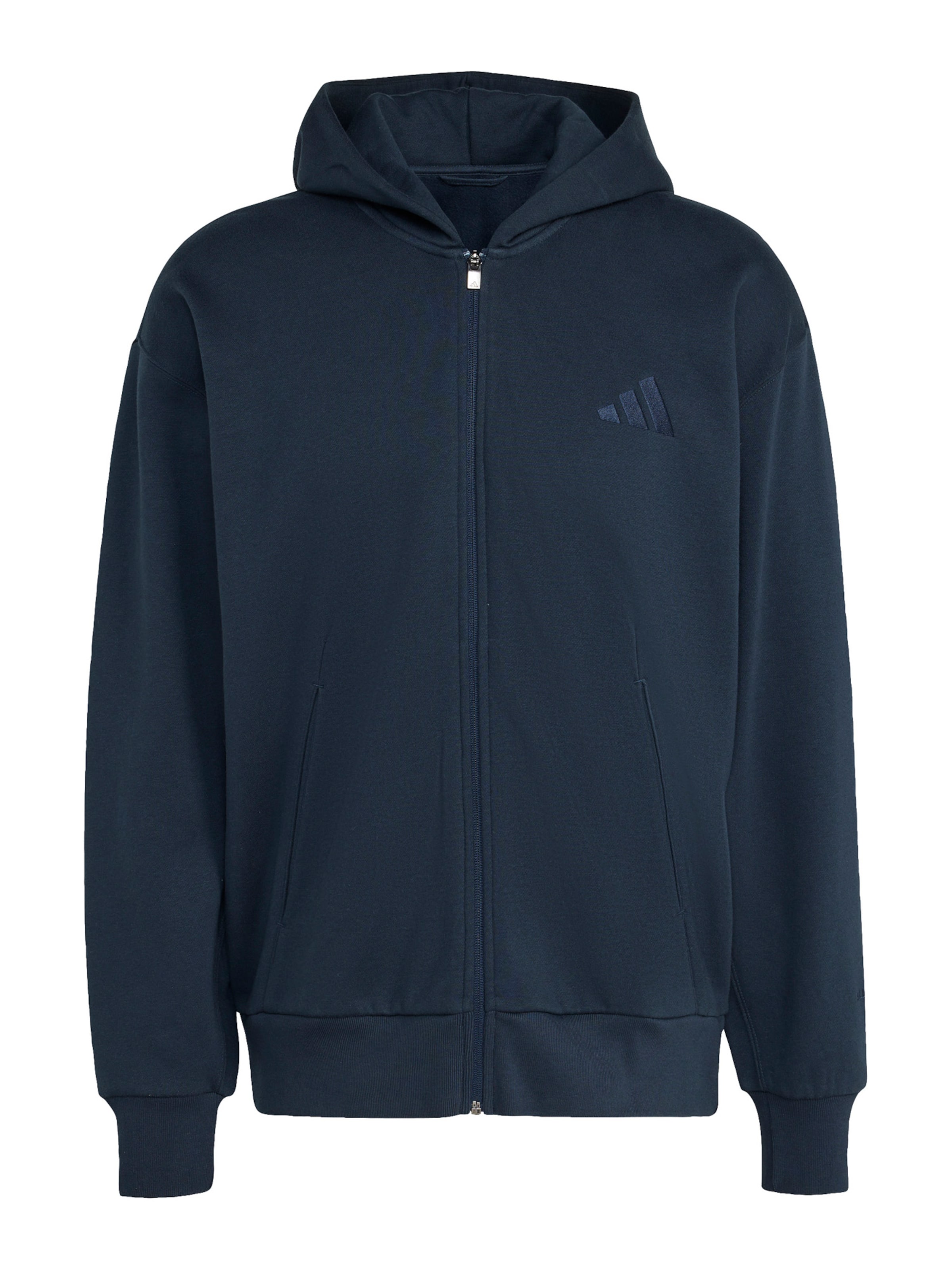 ADIDAS SPORTSWEAR - Sudadera con cremallera deportiva en azul: frente