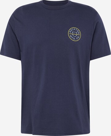Brixton T-Shirt 'CREST' in Blau: predná strana