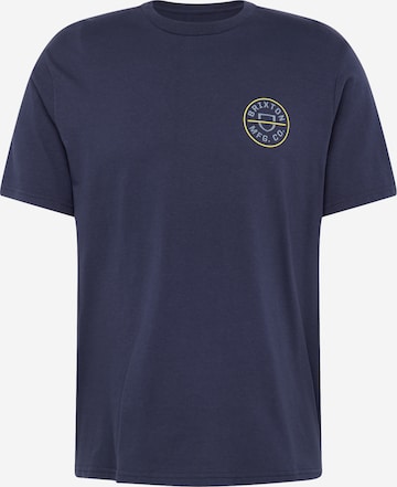 T-Shirt 'CREST' Brixton en bleu : devant