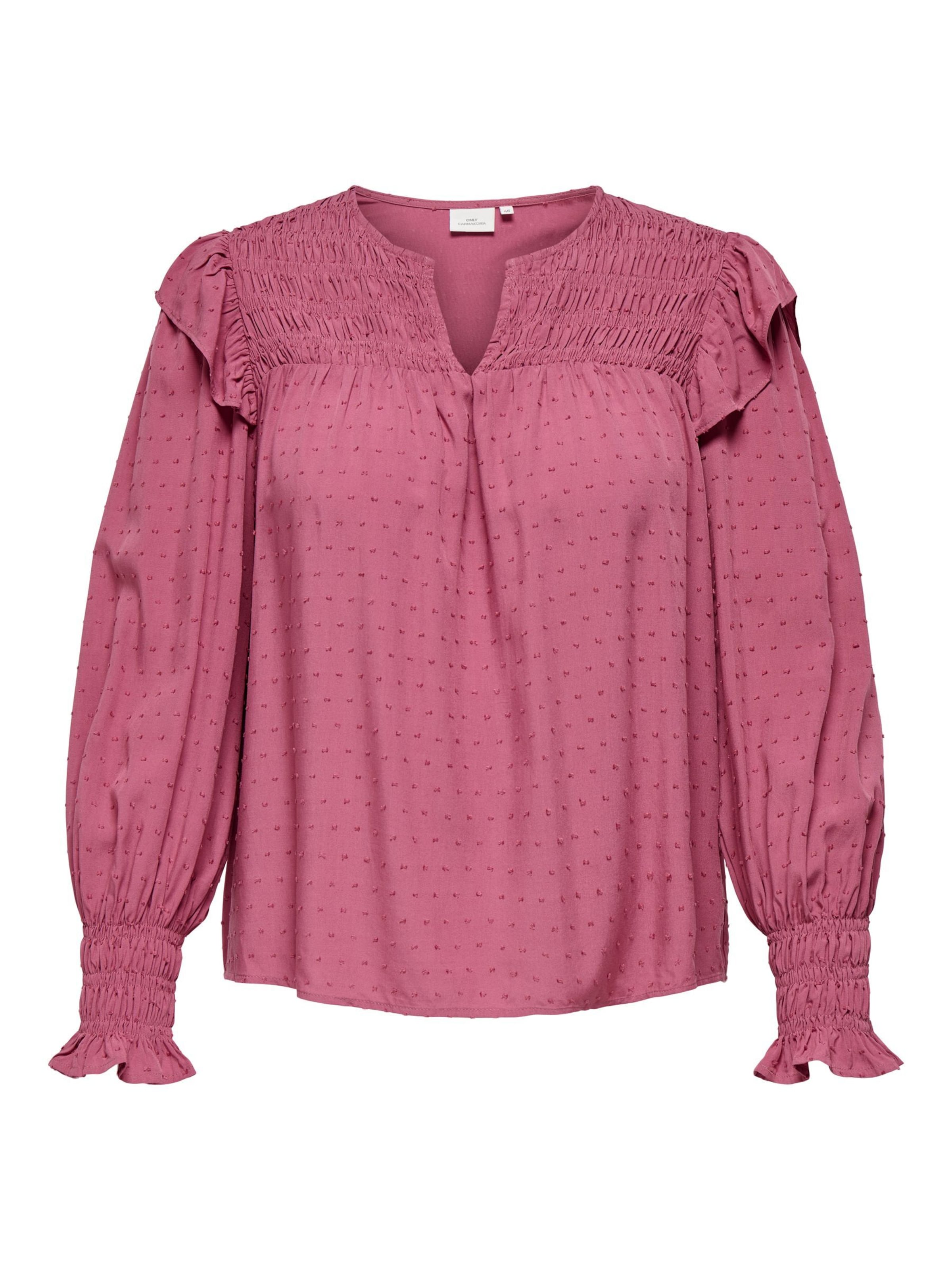 Camicia da donna 'CARLIDA' di ONLY Carmakoma in rosa: frontale