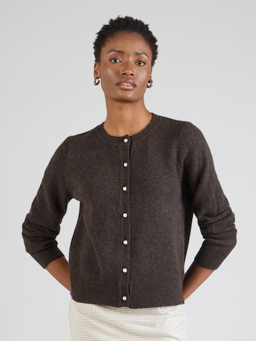 VILA Knit cardigan 'VISALSA' in Brown: front