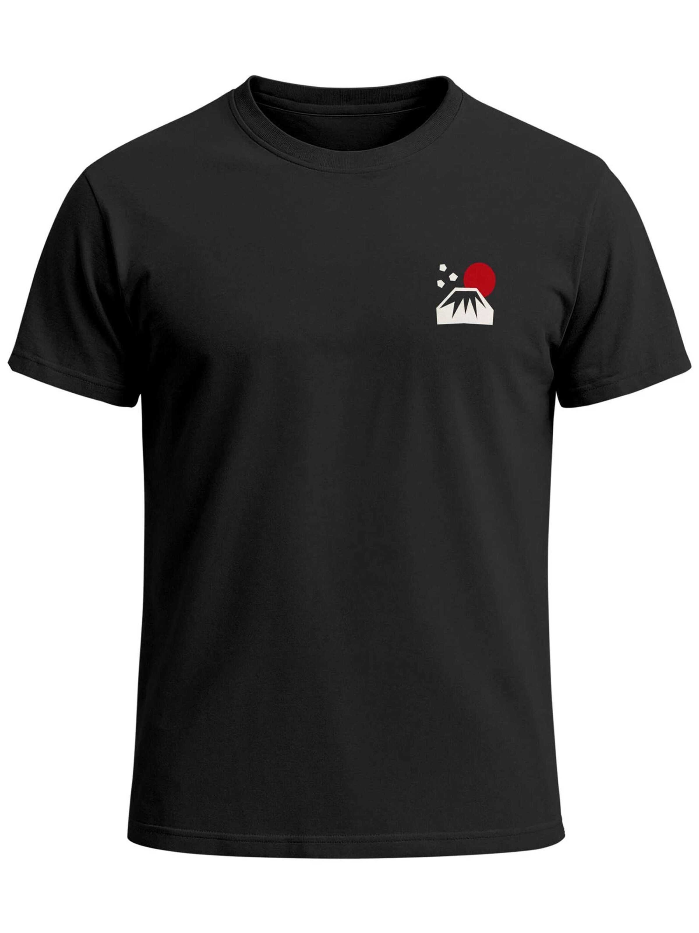 Neverless Shirt 'Japan Fuji' in Black: front