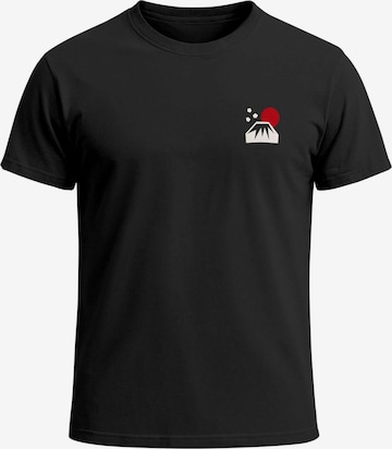 Neverless Shirt 'Japan Fuji' in Black: front