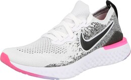 NIKE Laufschuhe 'Epic React Flyknit 2' in pink / schwarz / weiß