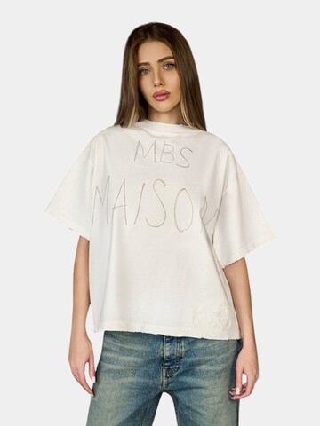 Made By Society Shirt 'Tricou KINETIC NERVE - T27203'‌‌ in Beige: Vorderseite