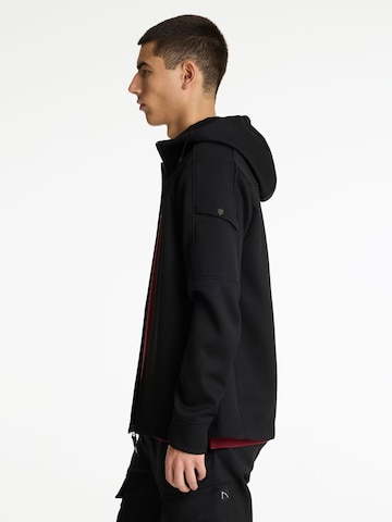 CHASIN' Gebreid vest 'Adan Zip' in Zwart