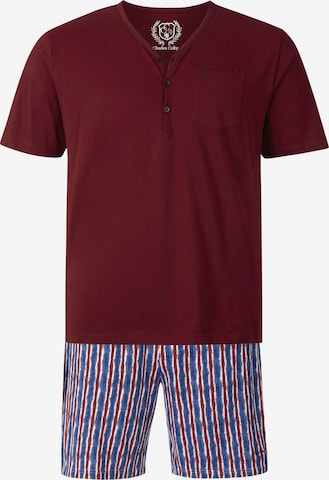 Charles Colby Short Pajamas in Red: front