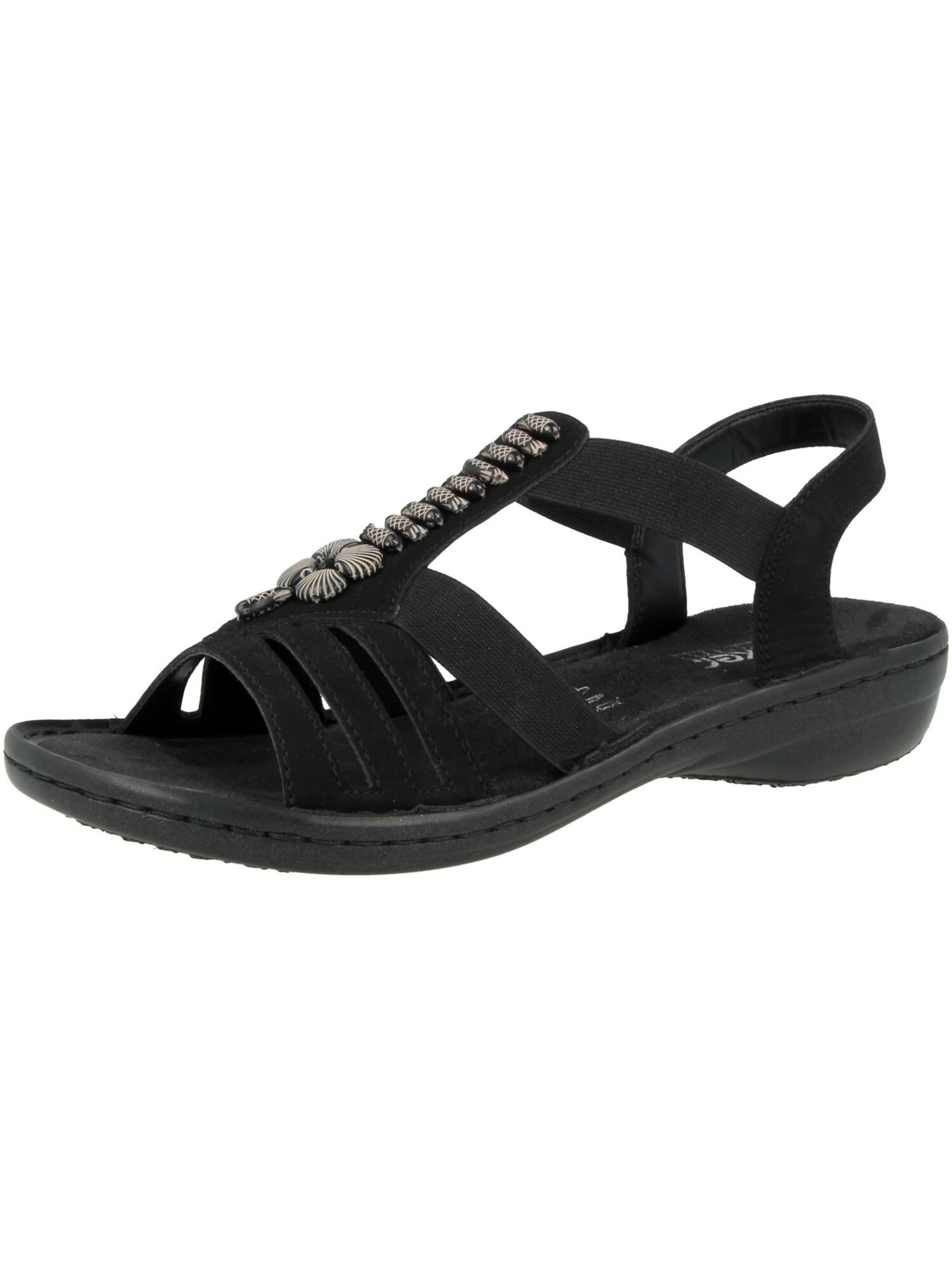 Rieker Sandale in Schwarz: Vorderseite