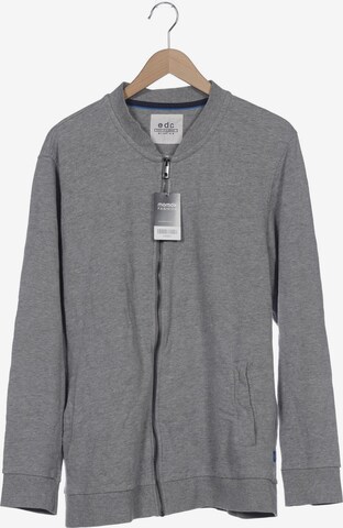 ESPRIT Sweatshirt & Zip-Up Hoodie in XXL in Grey: front
